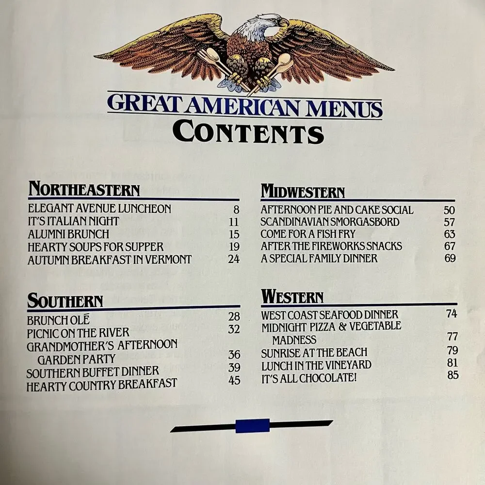 Great American‎ Menus Cookbook by Pillsbury Editors 1984